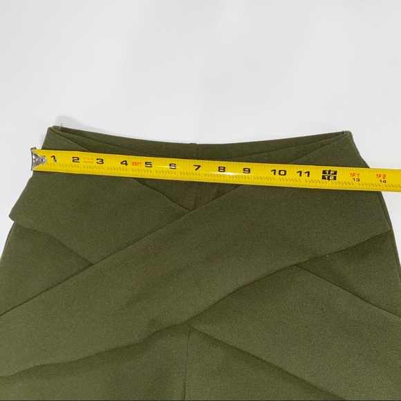 WOMEN ARMY GREEN HIGH WAIST WIDE LEG PANTS - Picture 5 of 8